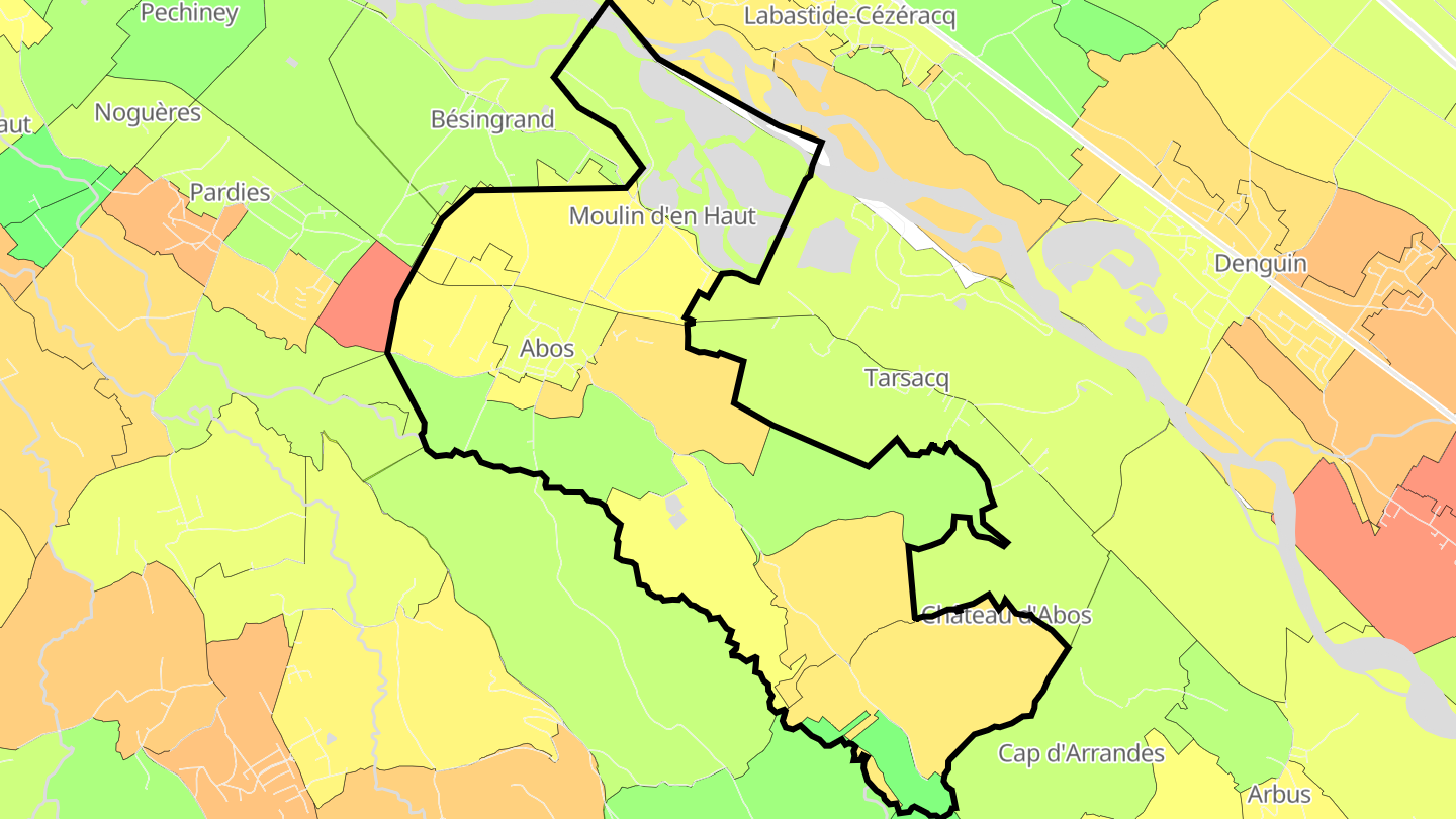 Carte des prix de l'immobilier Abos