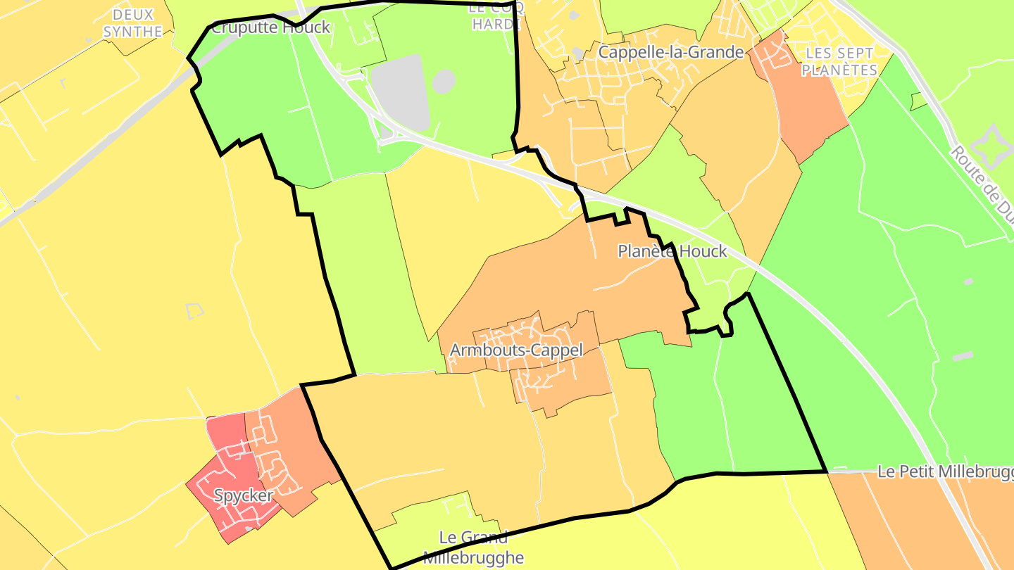 Carte des prix de l'immobilier Armbouts-Cappel