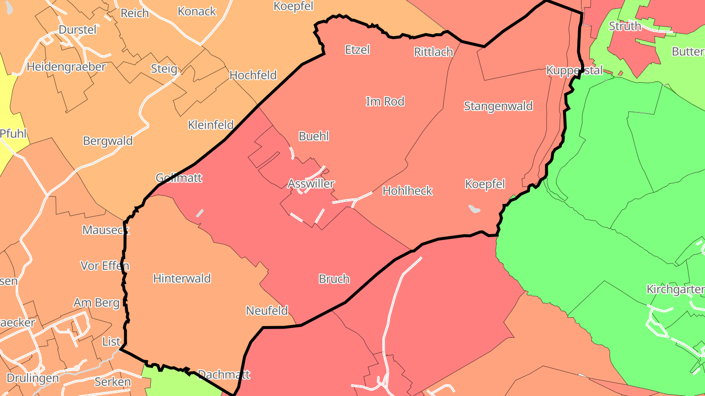 Carte des prix de l'immobilier Asswiller
