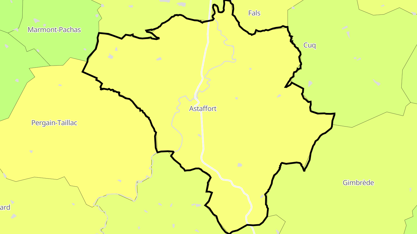 Carte des prix de l'immobilier Astaffort