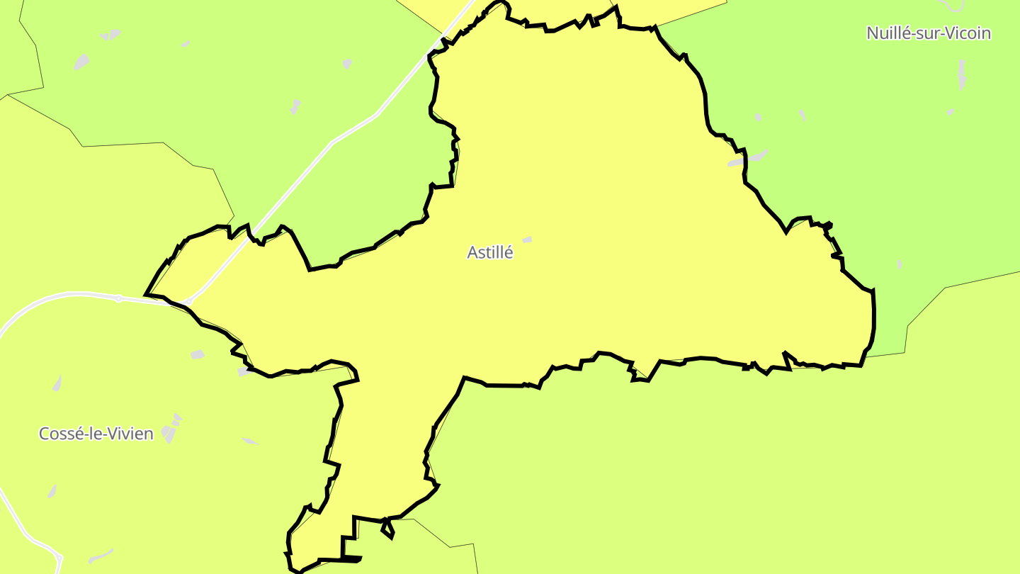Carte des prix de l'immobilier Astillé