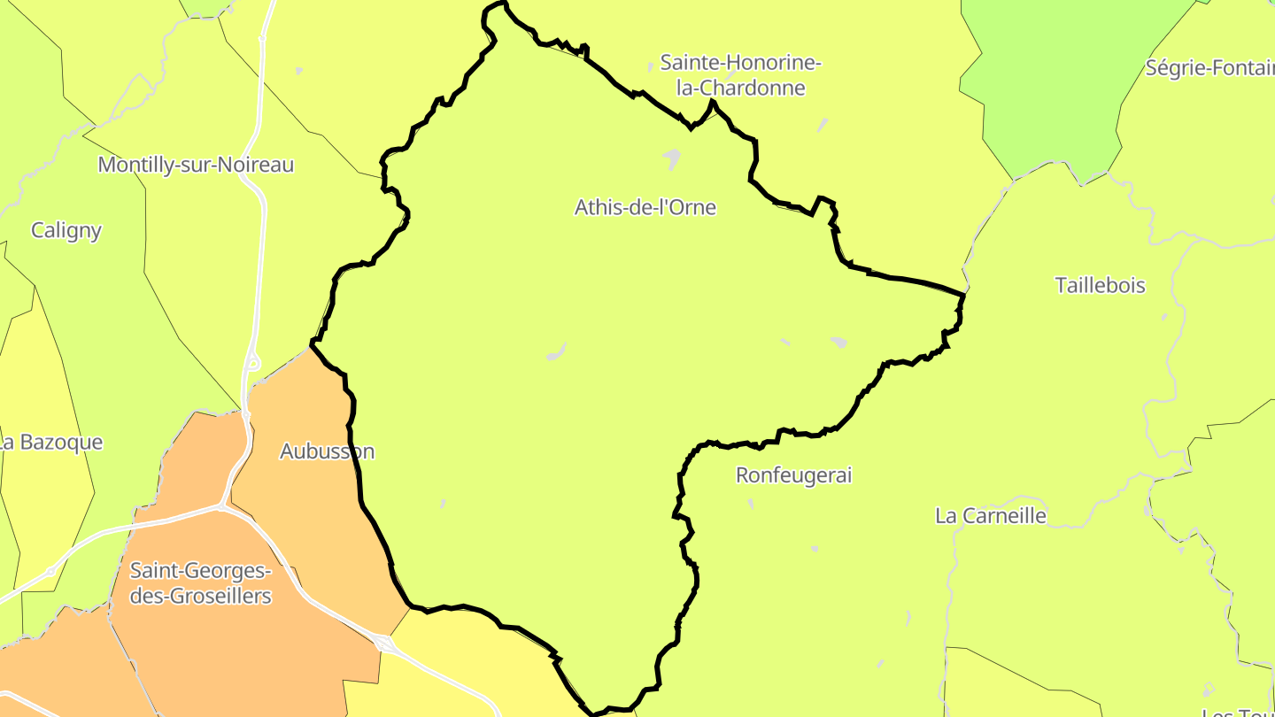 Carte des prix de l'immobilier Athis-de-l'Orne