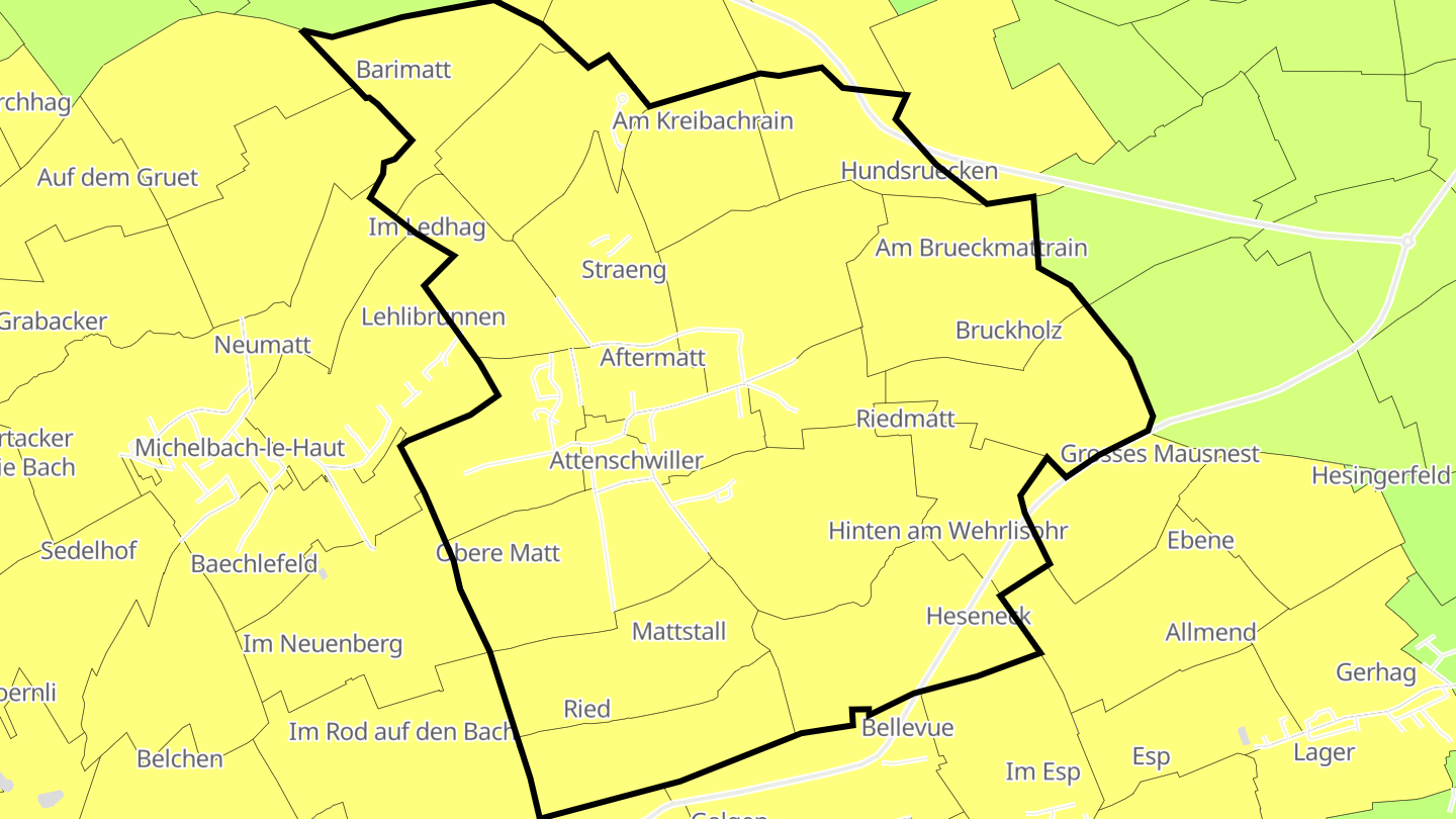 Carte des prix de l'immobilier Attenschwiller