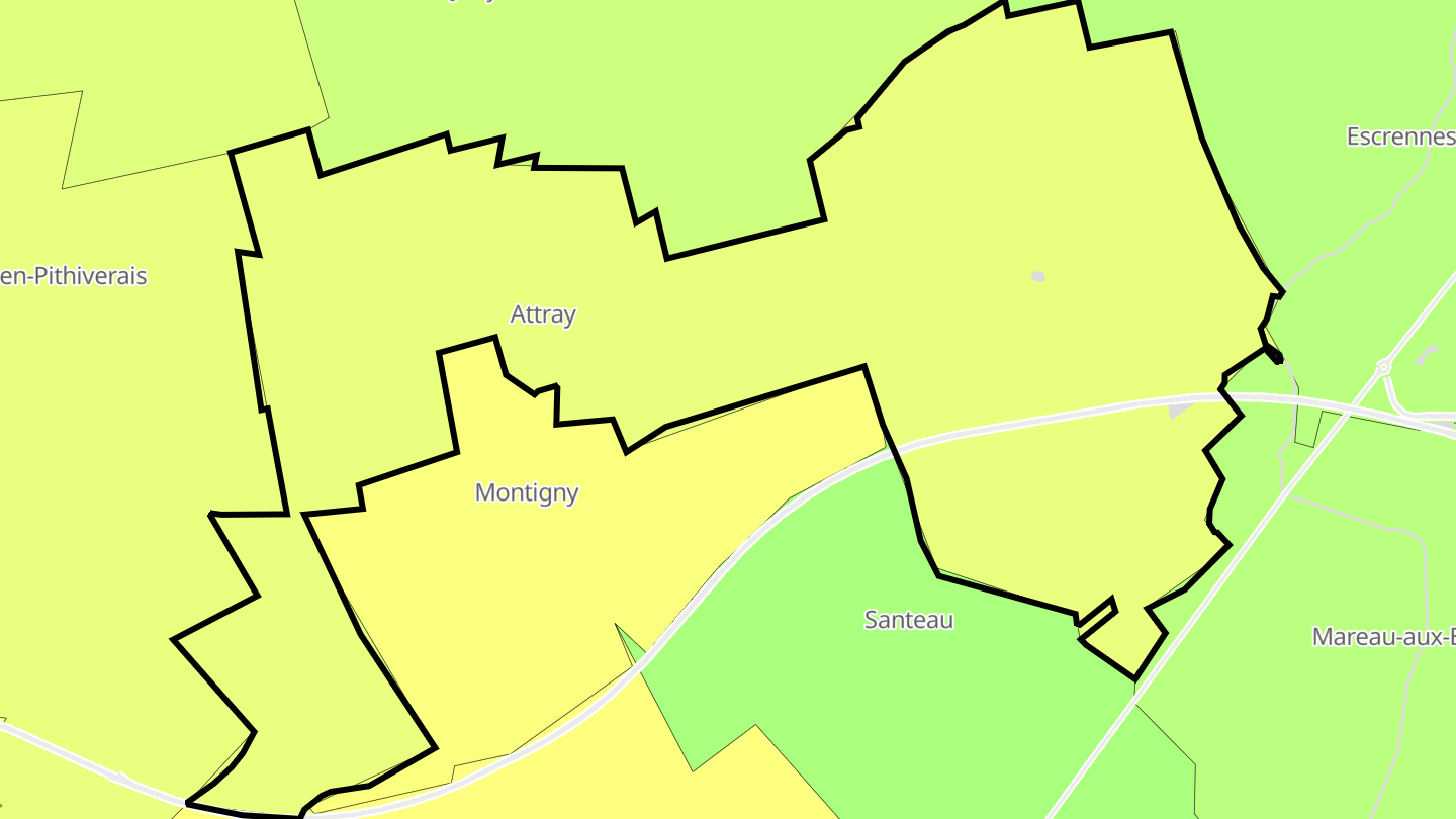 Carte des prix de l'immobilier Attray