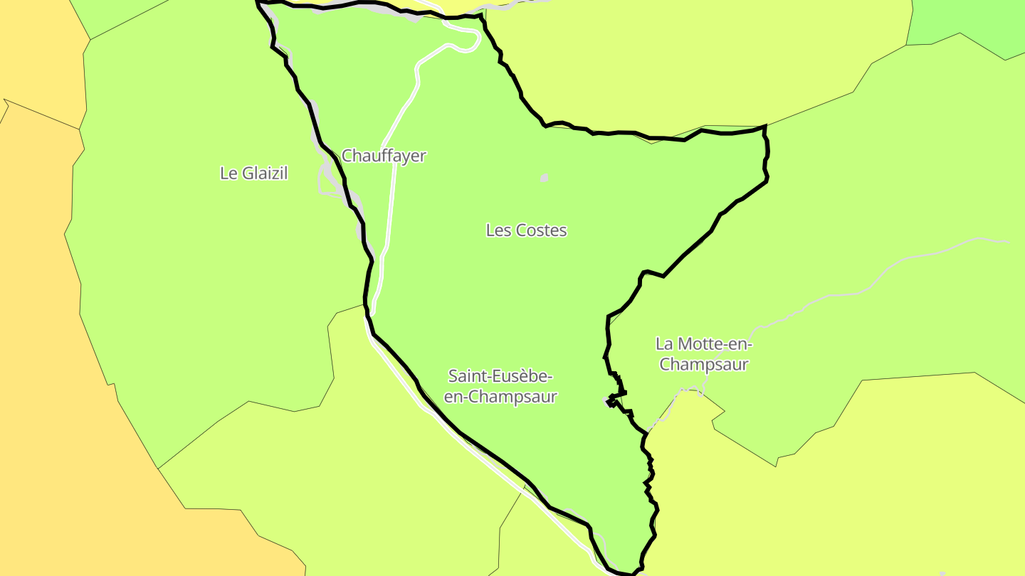 Carte des prix de l'immobilier Aubessagne