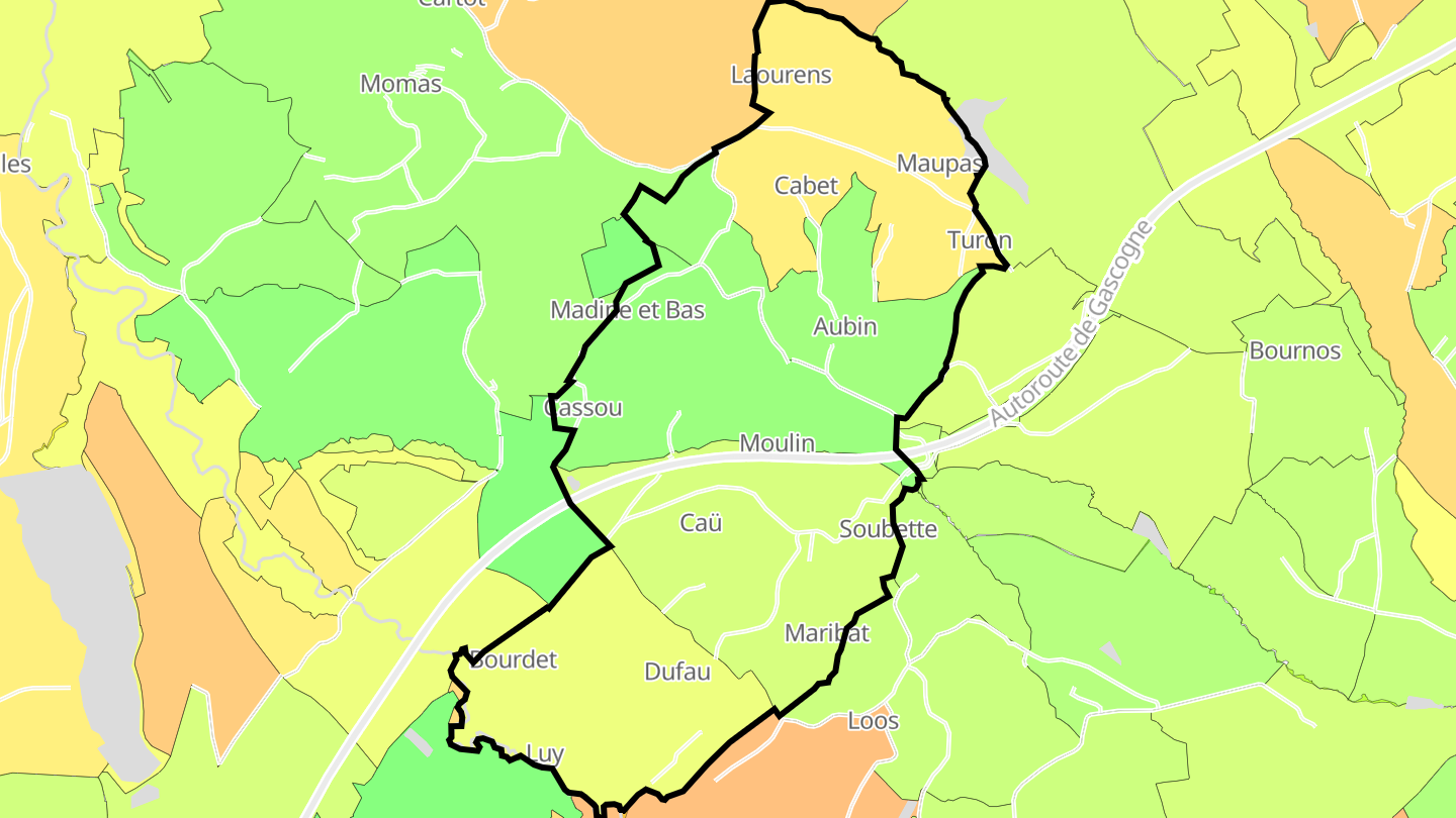 Carte des prix de l'immobilier Aubin