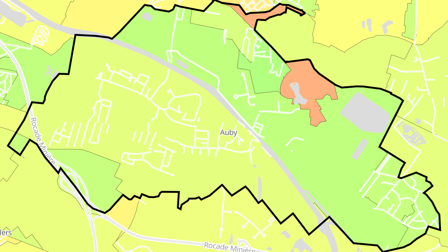 Carte des prix de l'immobilier Auby