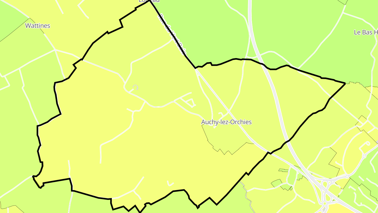 Carte des prix de l'immobilier Auchy-lez-Orchies