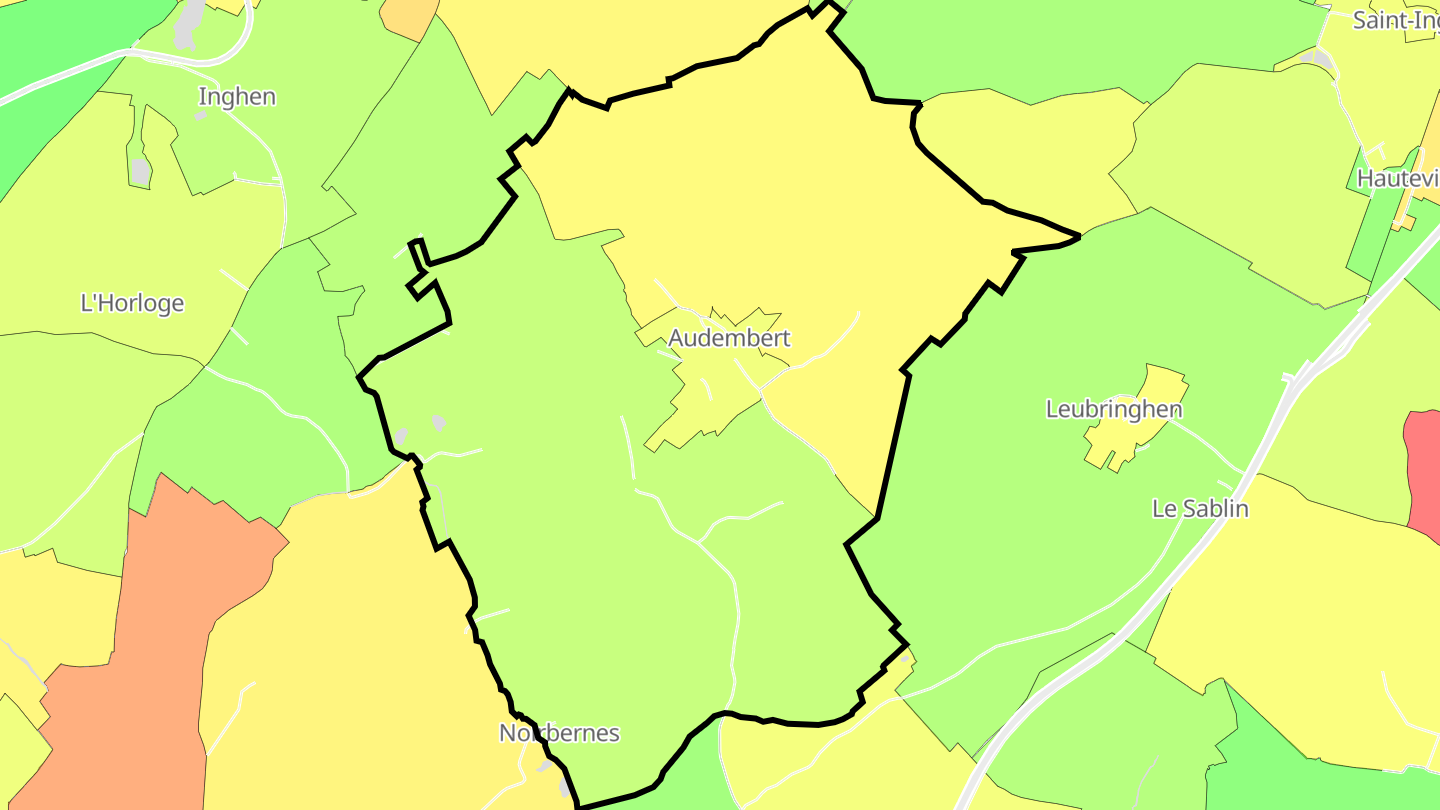 Carte des prix de l'immobilier Audembert