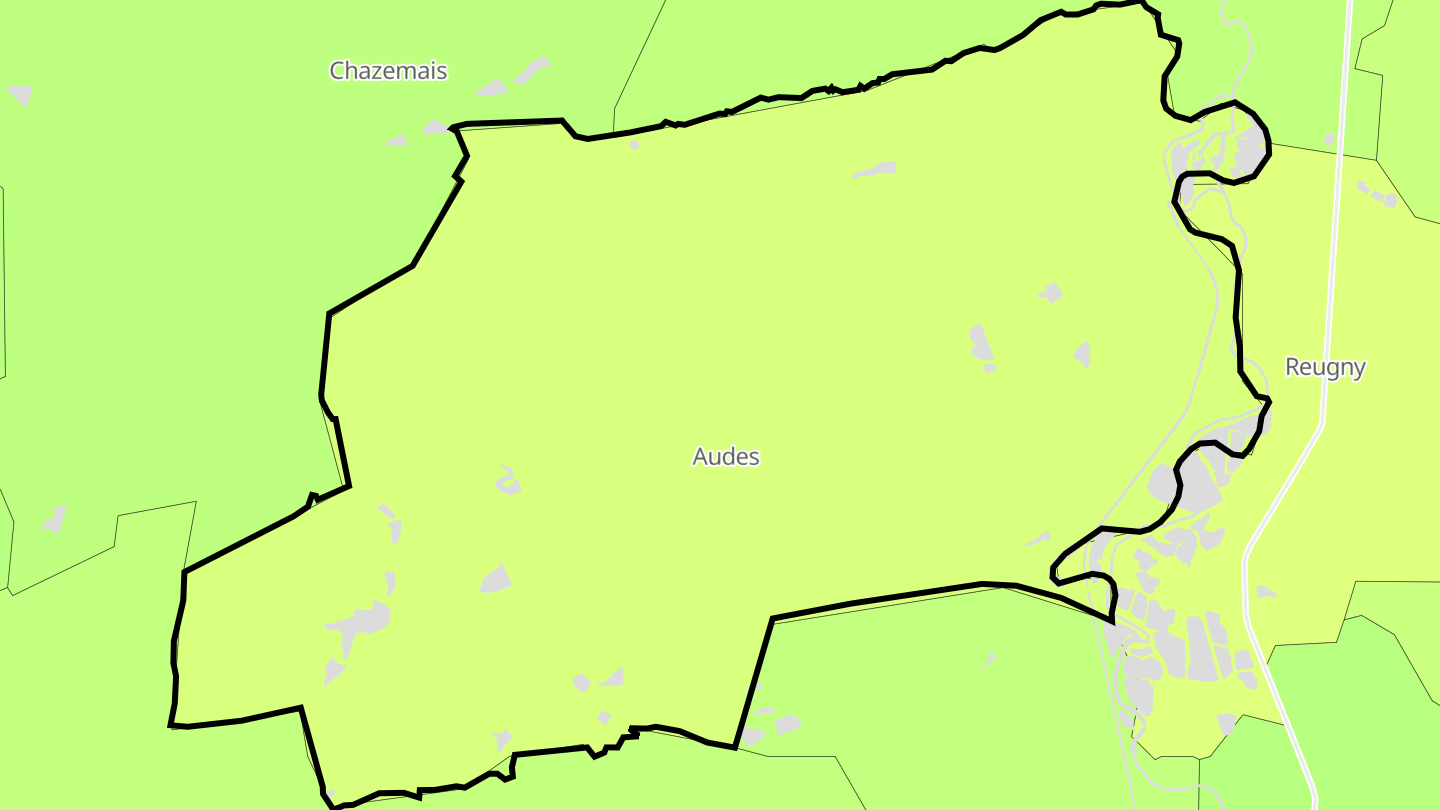 Carte des prix de l'immobilier Audes