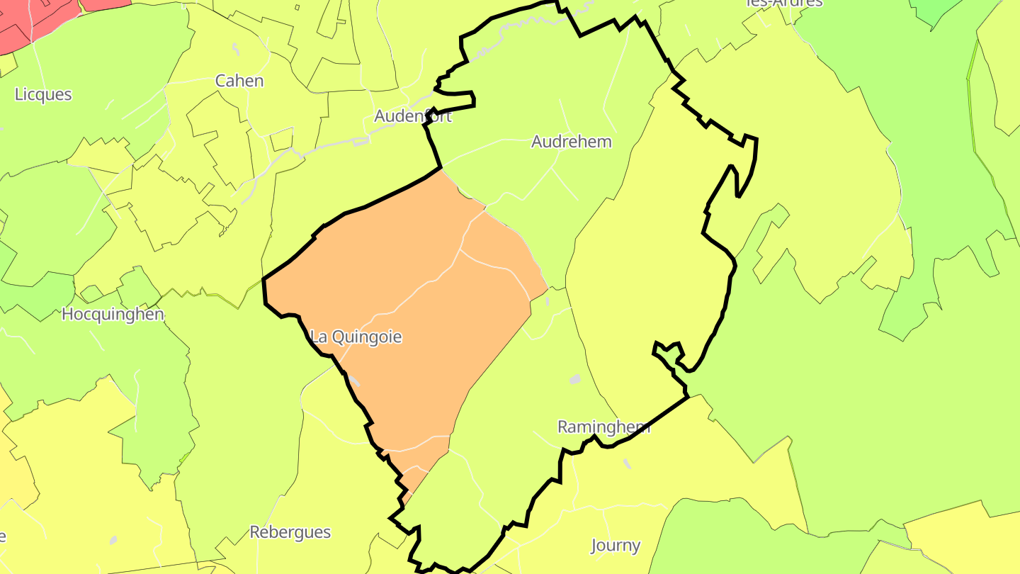 Carte des prix de l'immobilier Audrehem