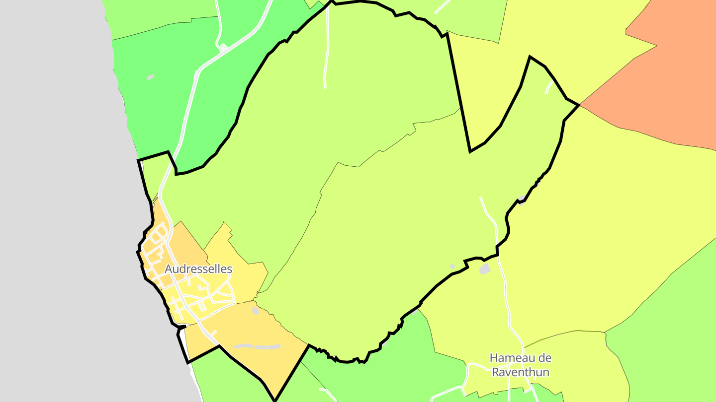 Carte des prix de l'immobilier Audresselles