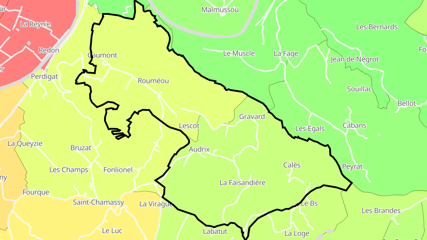 Carte des prix de l'immobilier Audrix