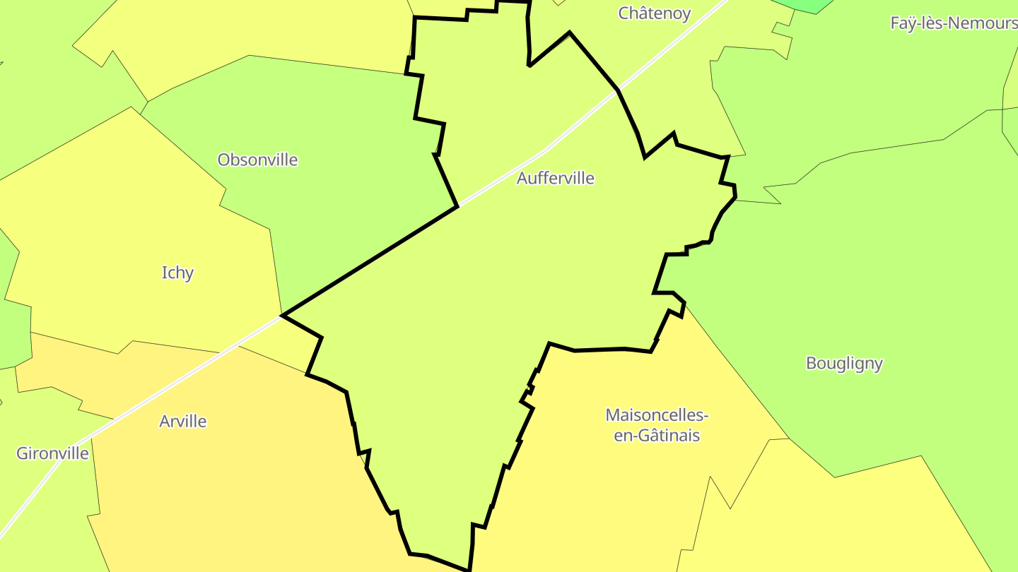 Carte des prix de l'immobilier Aufferville
