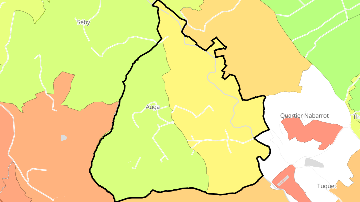 Carte des prix de l'immobilier Auga