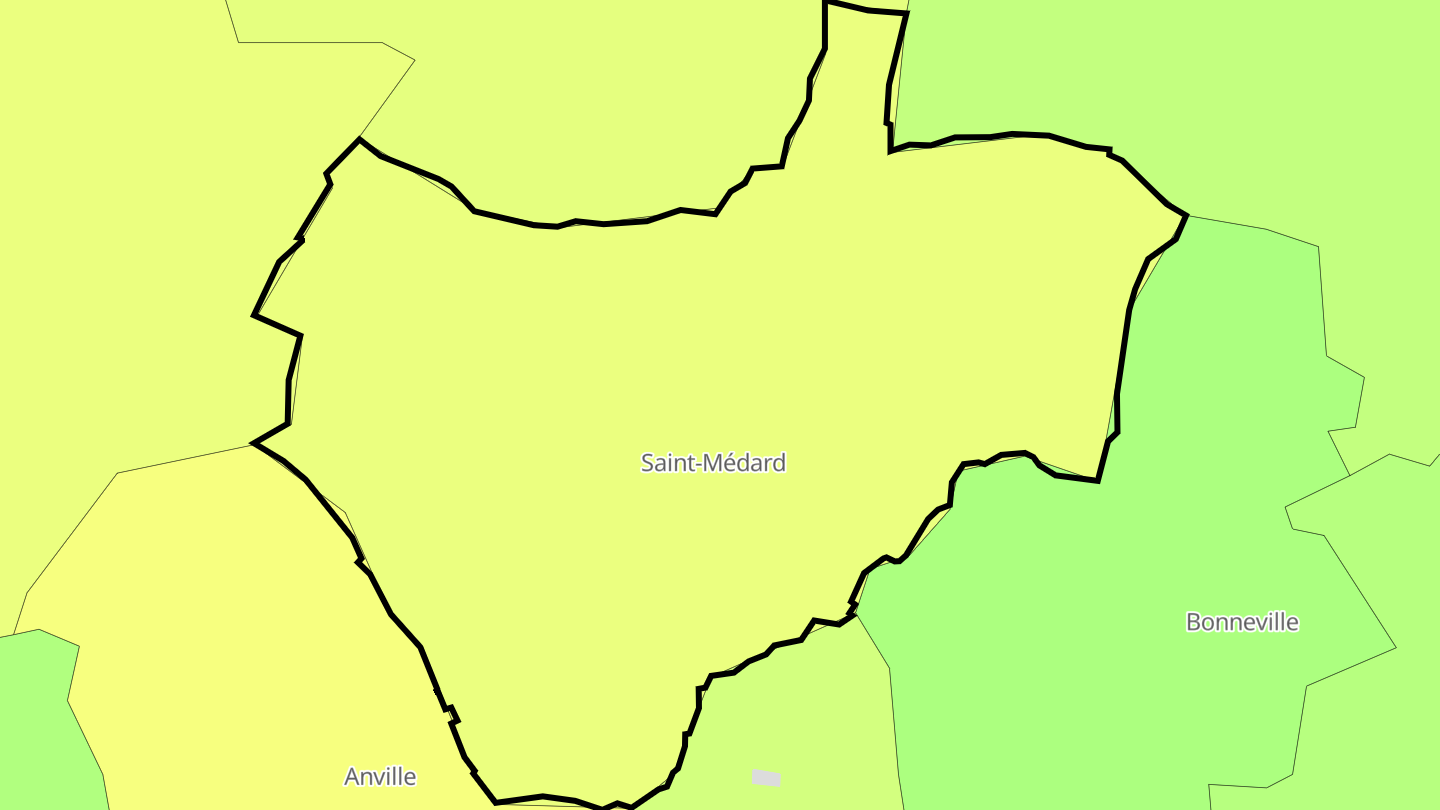 Carte des prix de l'immobilier Auge-Saint-Médard