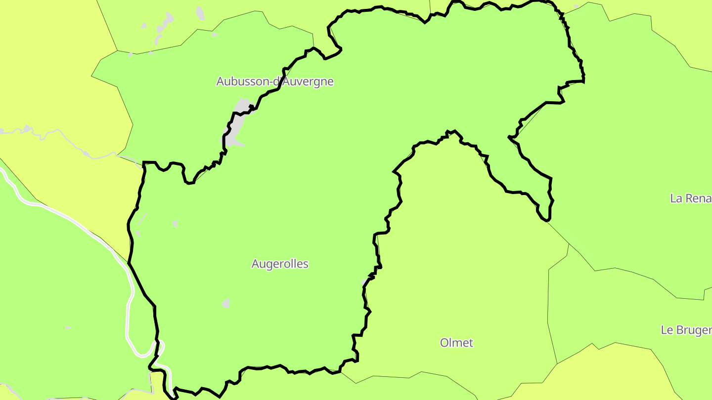 Carte des prix de l'immobilier Augerolles