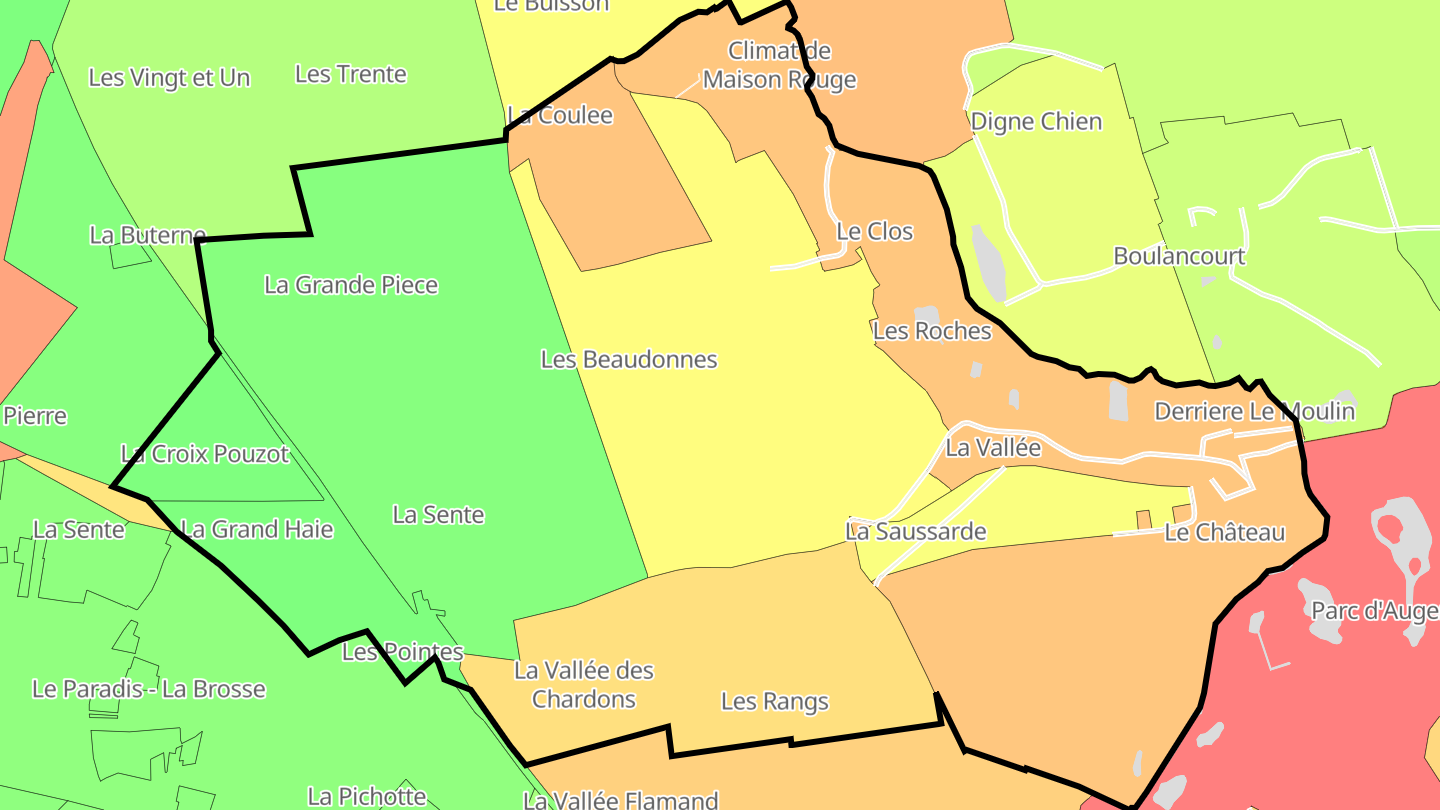Carte des prix de l'immobilier Augerville-la-Rivière