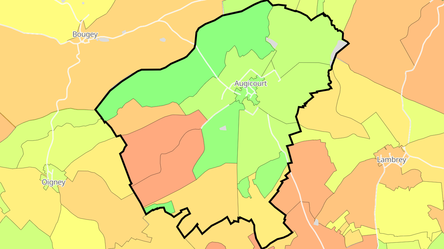 Carte des prix de l'immobilier Augicourt