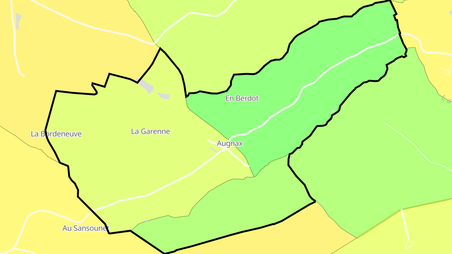 Carte des prix de l'immobilier Augnax