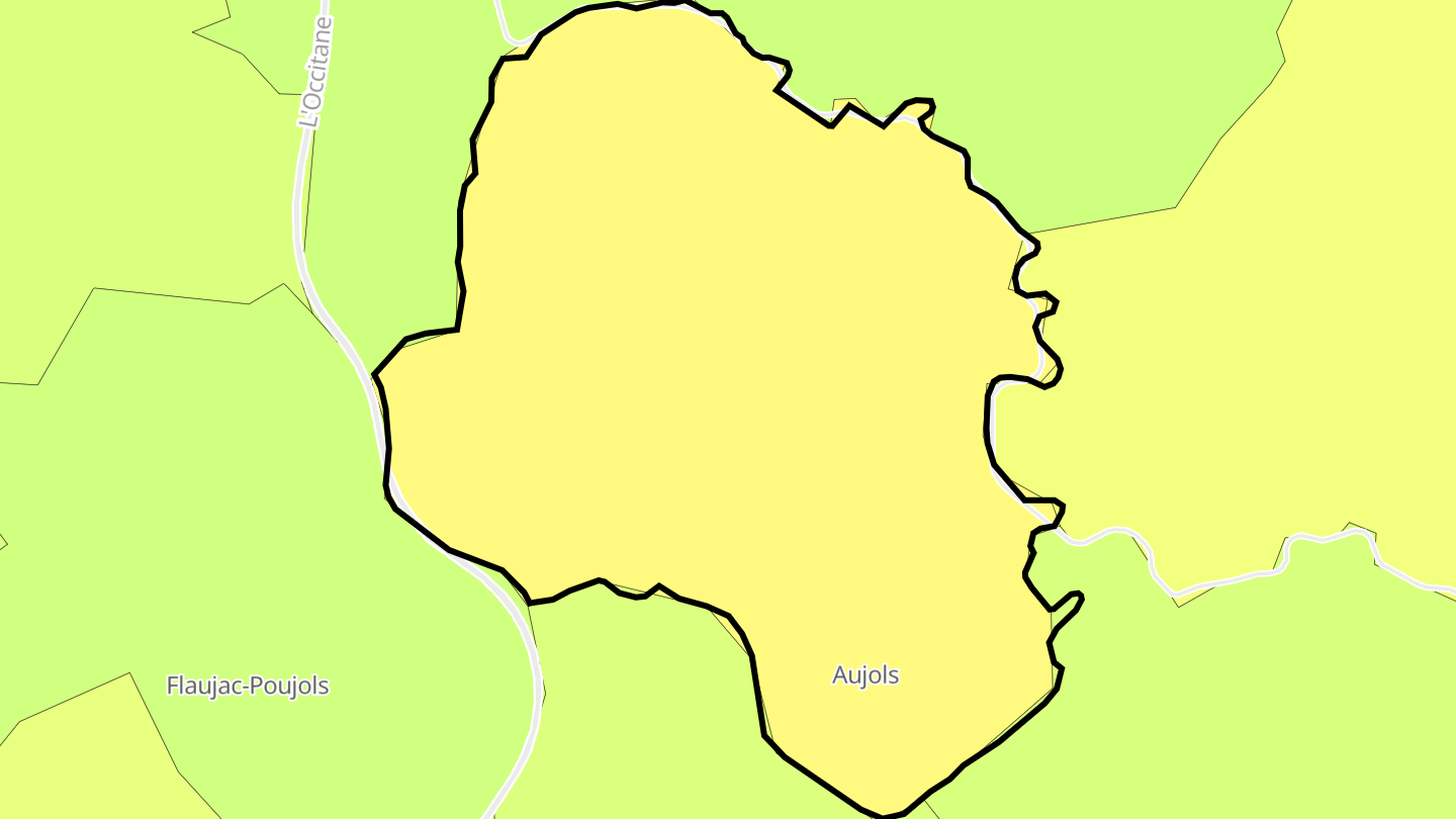 Carte des prix de l'immobilier Aujols