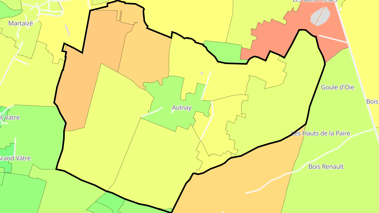 Carte des prix de l'immobilier Aulnay