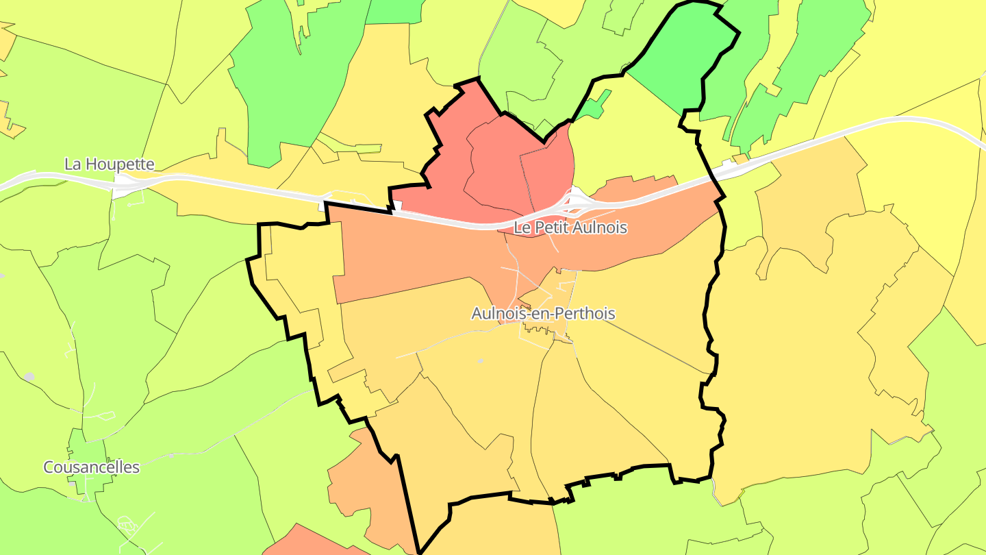 Carte des prix de l'immobilier Aulnois-en-Perthois