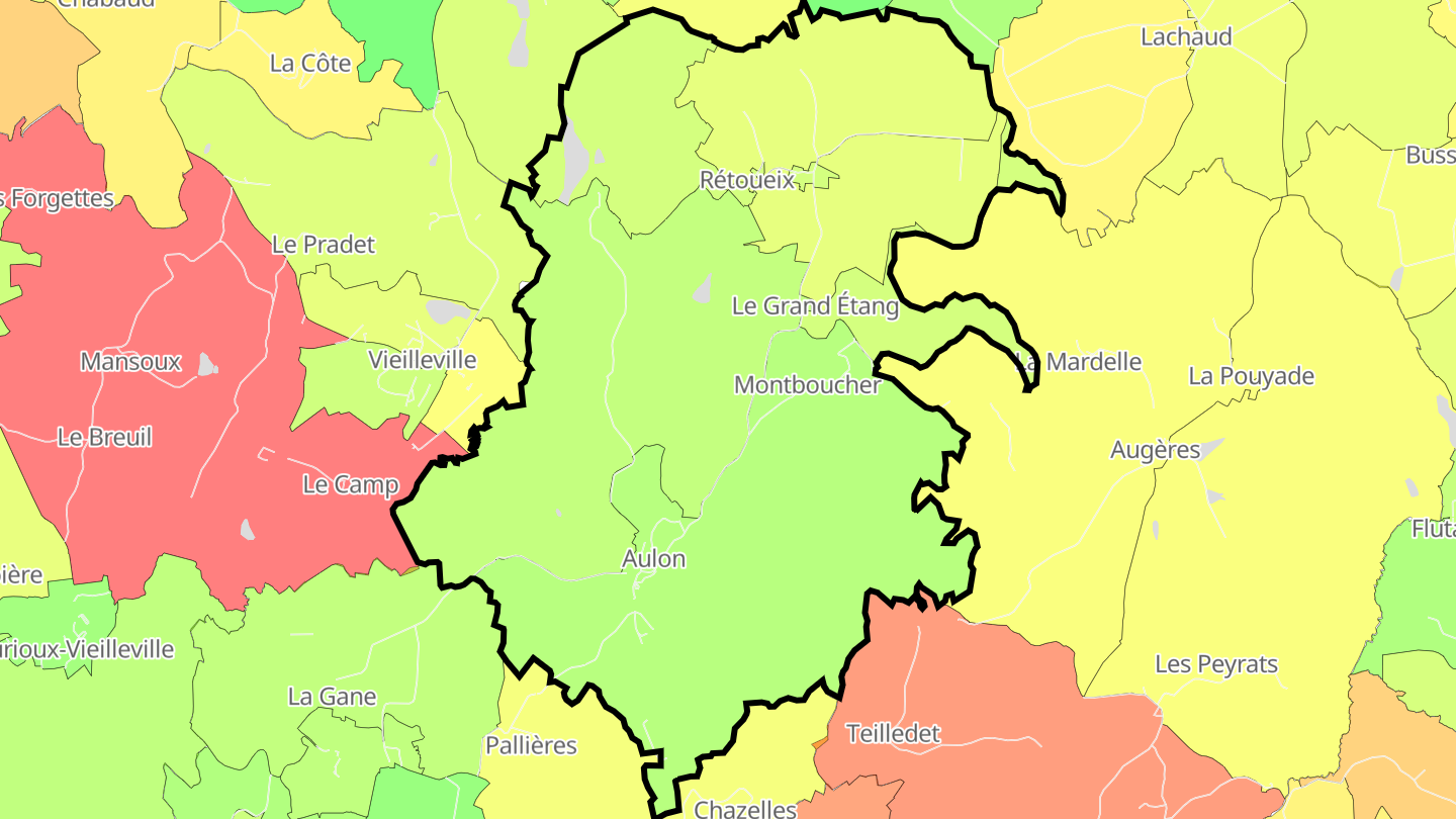 Carte des prix de l'immobilier Aulon