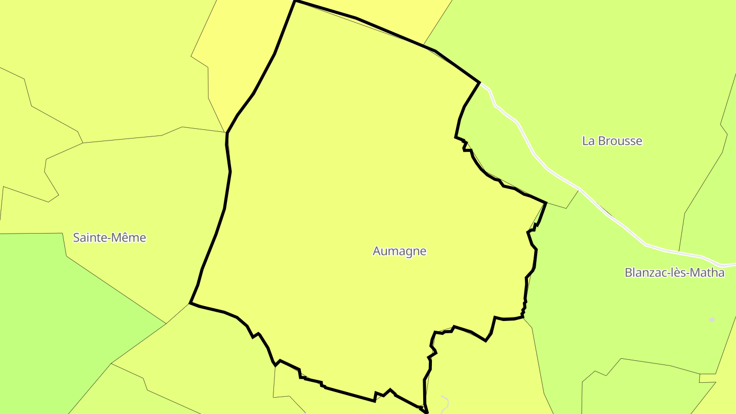 Carte des prix de l'immobilier Aumagne