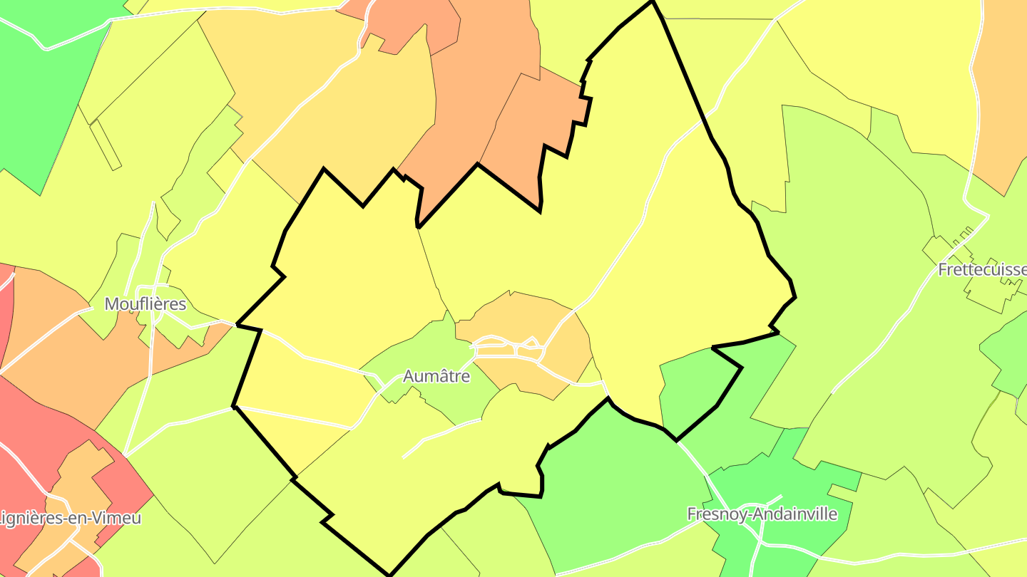 Carte des prix de l'immobilier Aumâtre