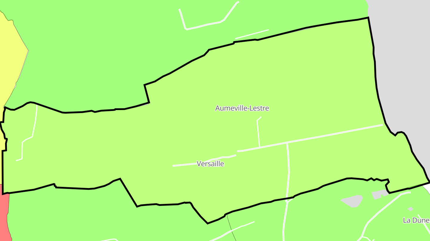 Carte des prix de l'immobilier Aumeville-Lestre