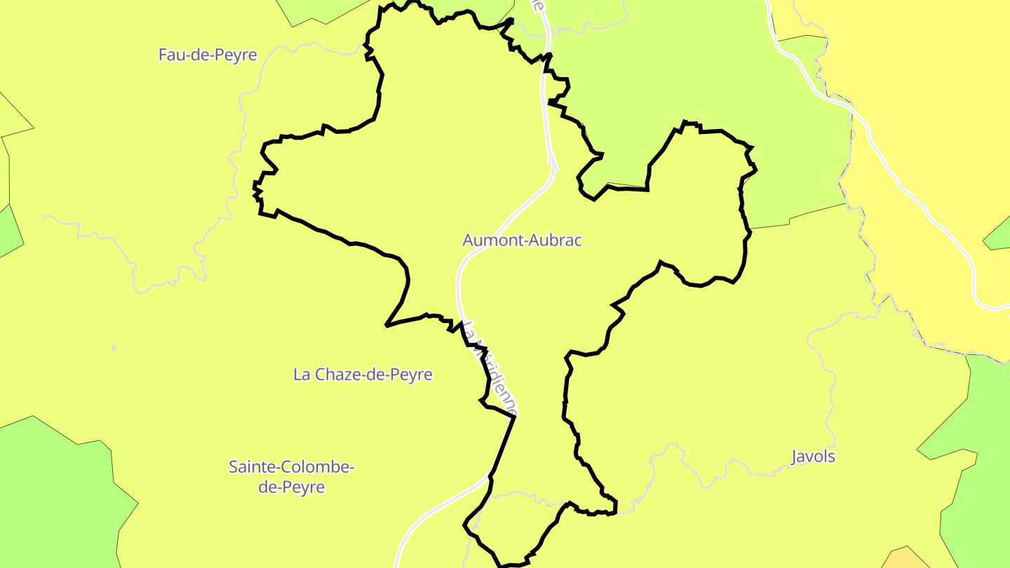 Carte des prix de l'immobilier Aumont-Aubrac