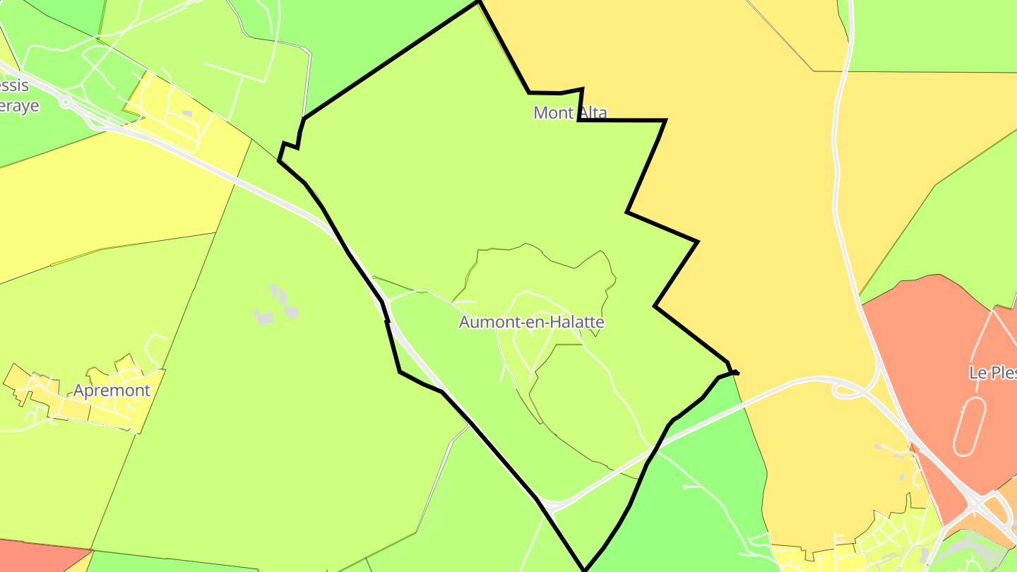 Carte des prix de l'immobilier Aumont-en-Halatte