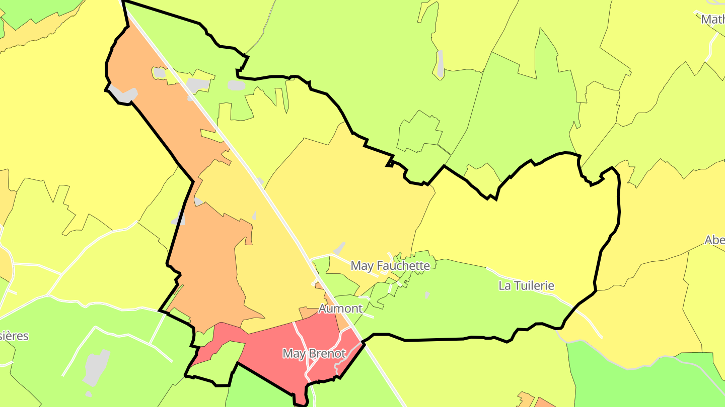 Carte des prix de l'immobilier Aumont
