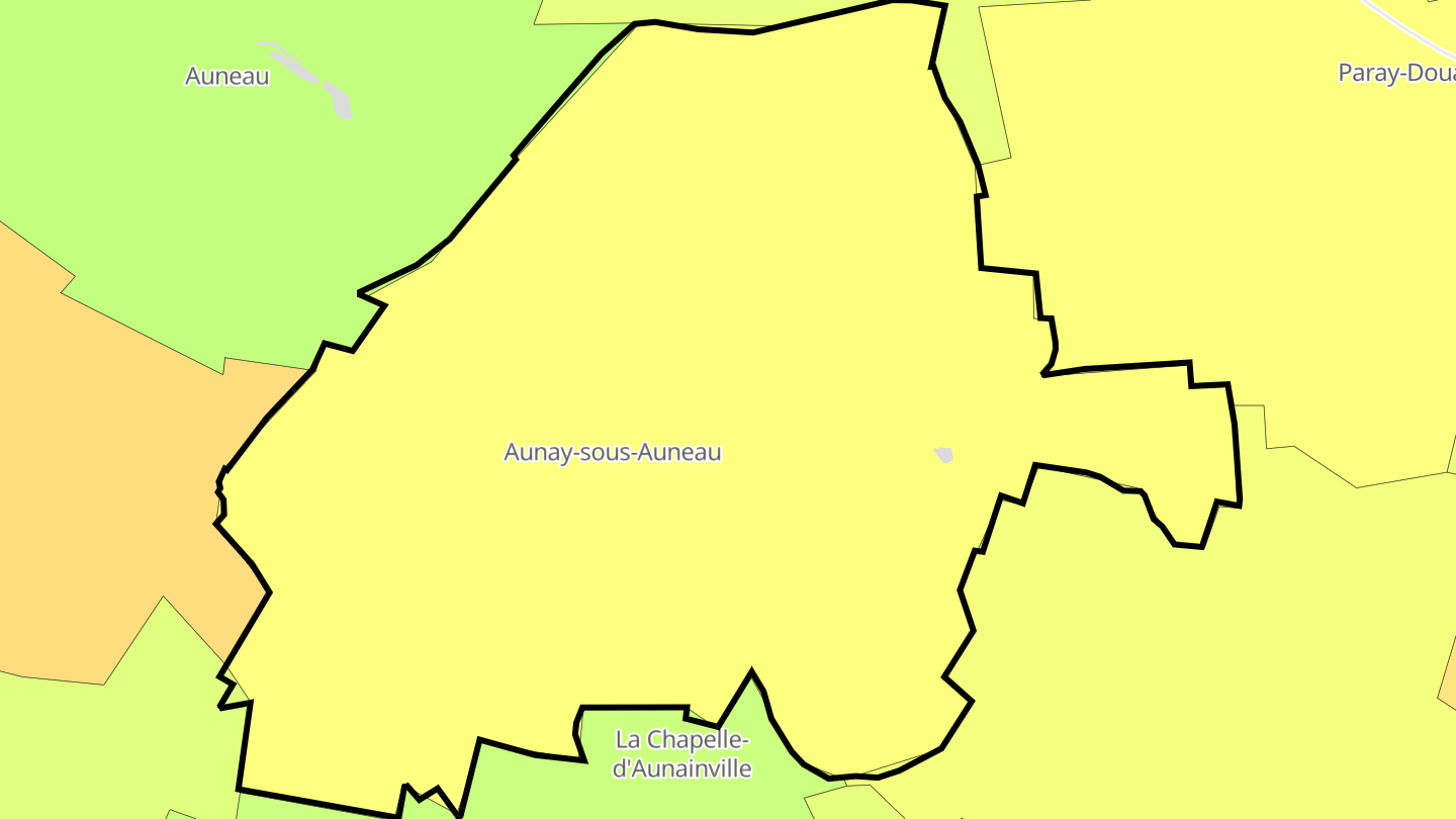 Carte des prix de l'immobilier Aunay-sous-Auneau