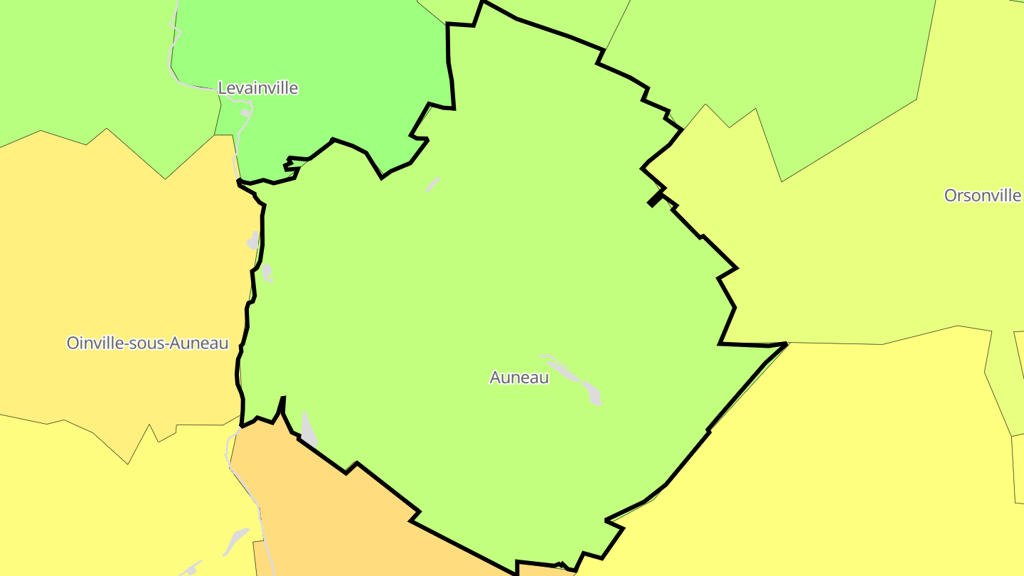 Carte des prix de l'immobilier Auneau