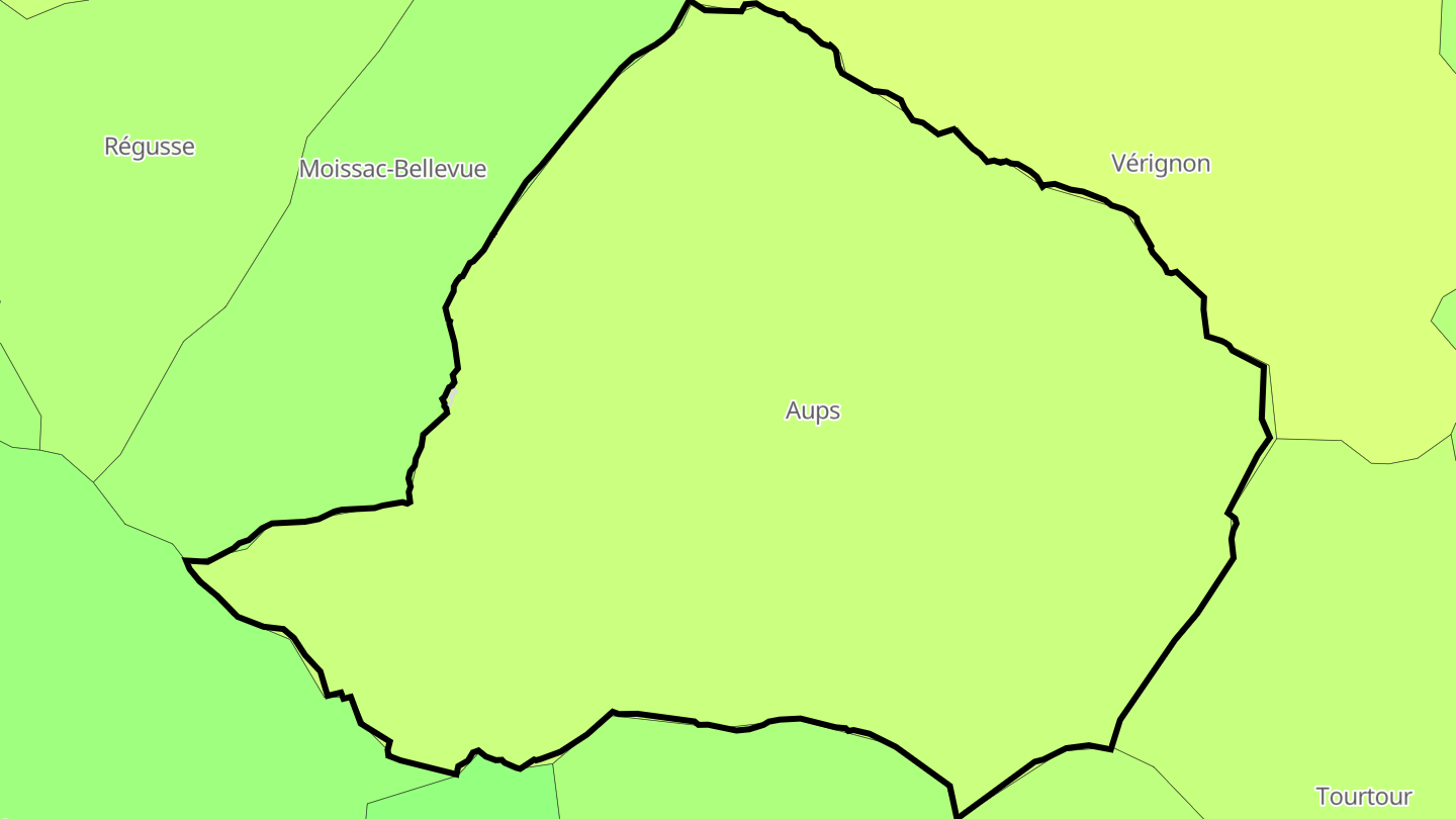 Carte des prix de l'immobilier Aups
