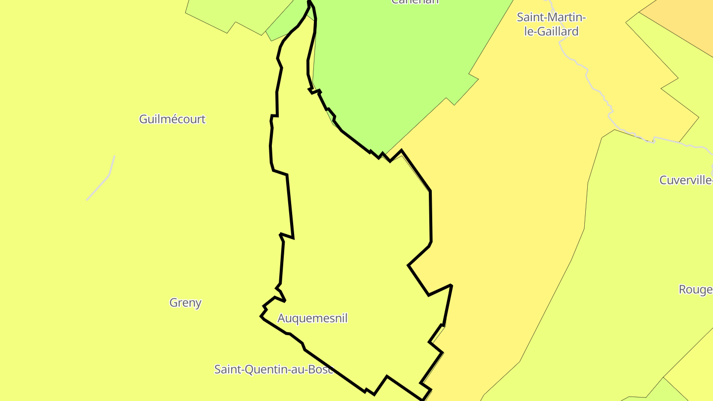Carte des prix de l'immobilier Auquemesnil