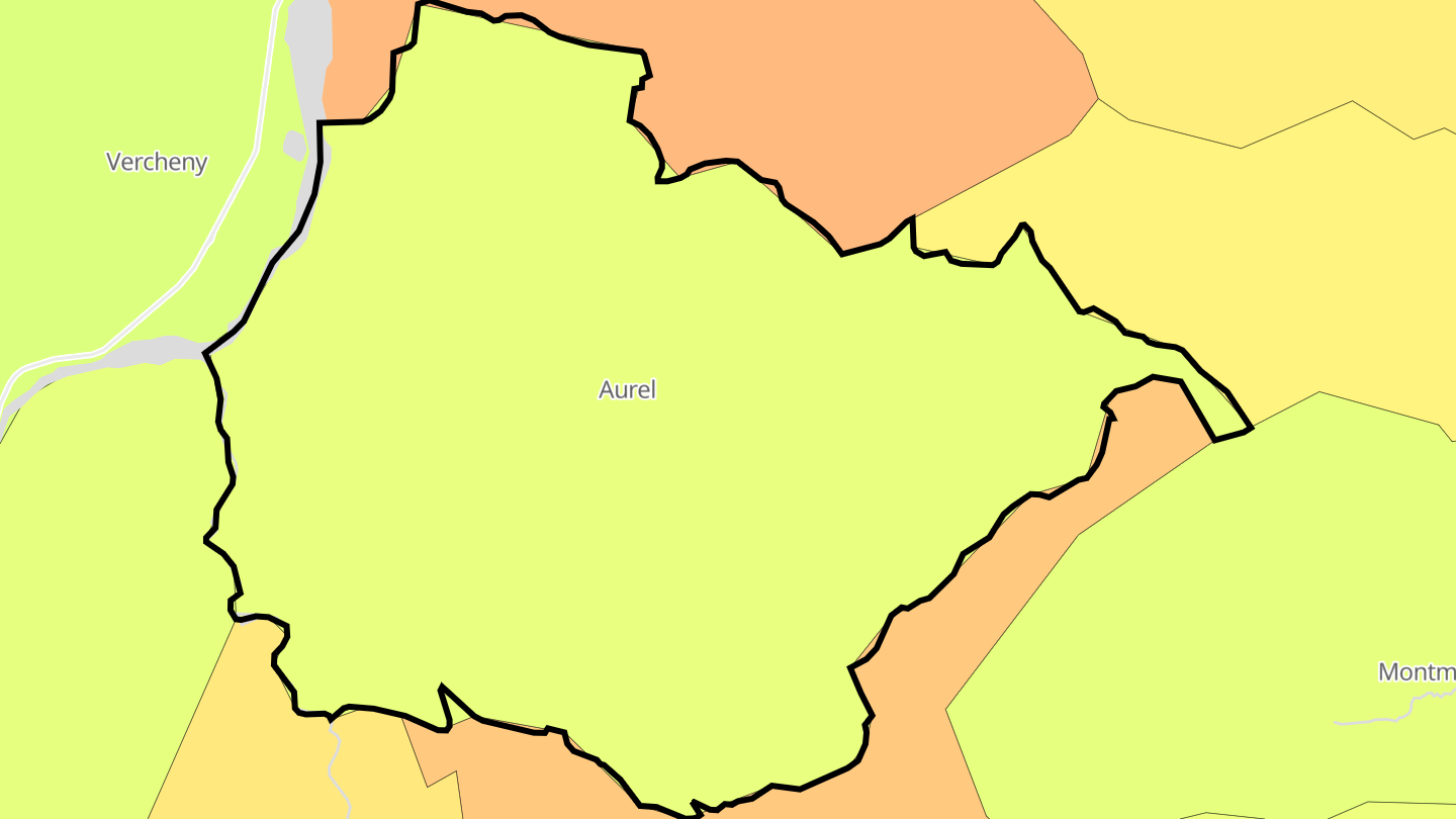 Carte des prix de l'immobilier Aurel