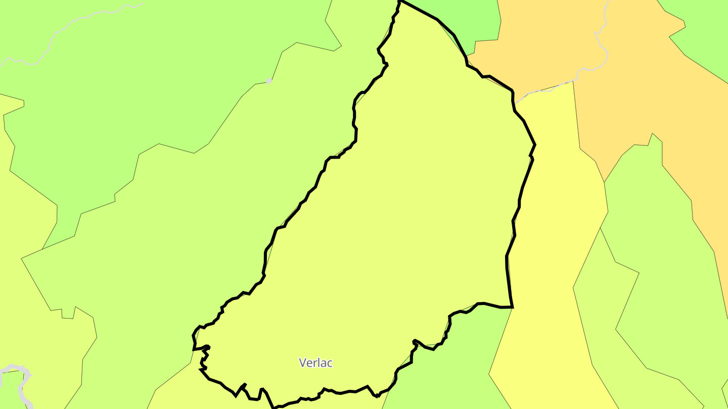 Carte des prix de l'immobilier Aurelle-Verlac