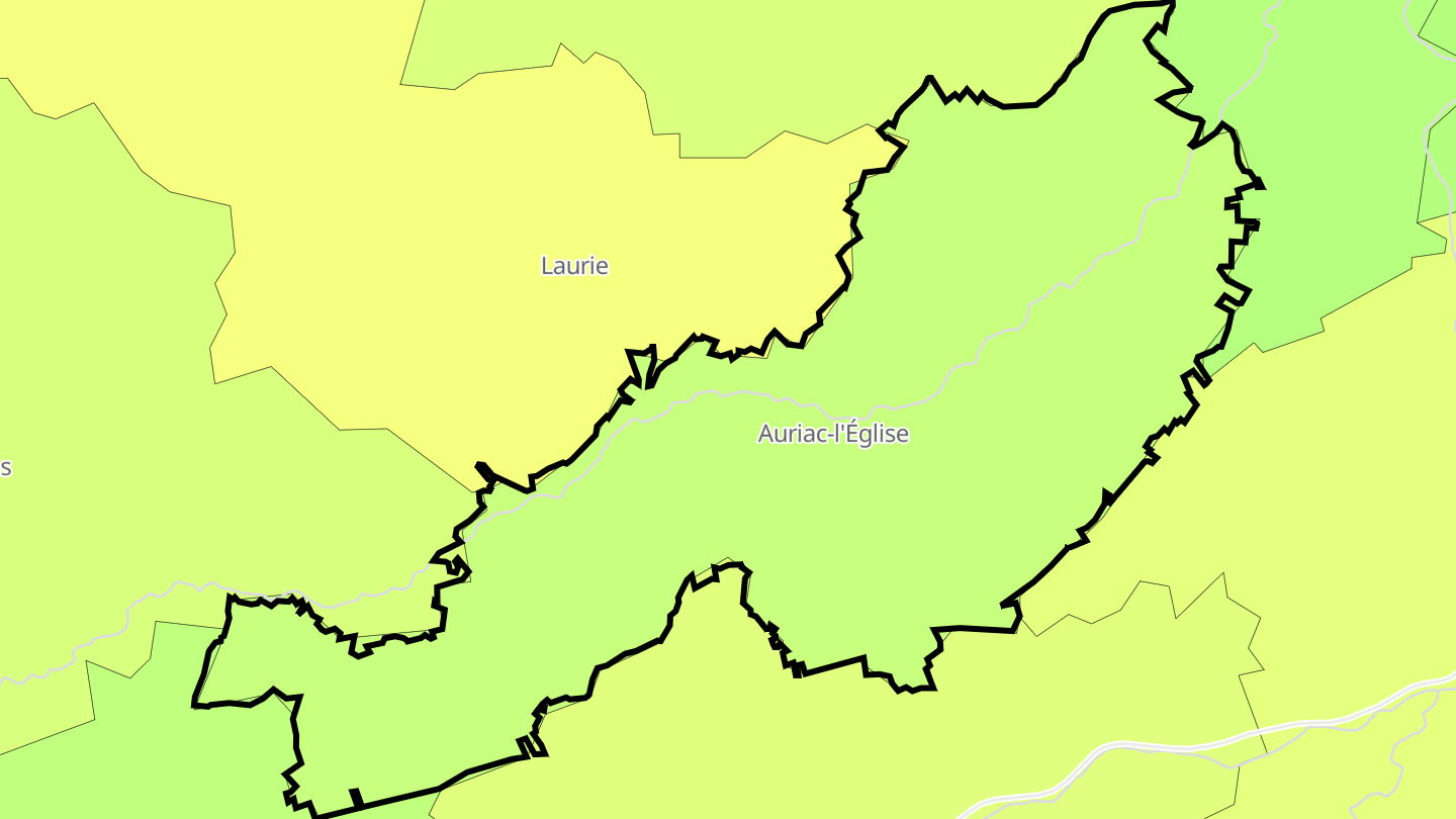 Carte des prix de l'immobilier Auriac-l'Église