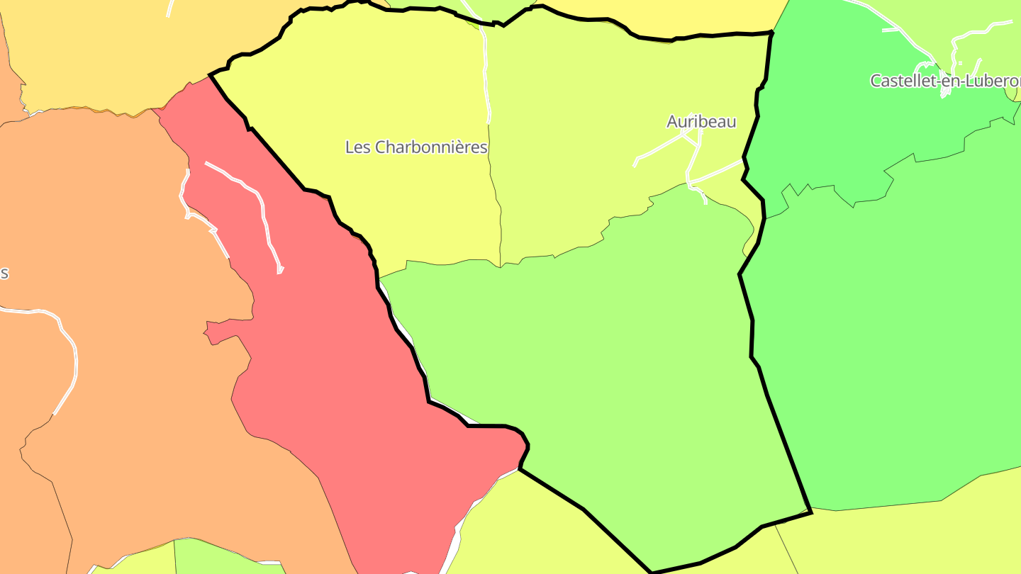 Carte des prix de l'immobilier Auribeau
