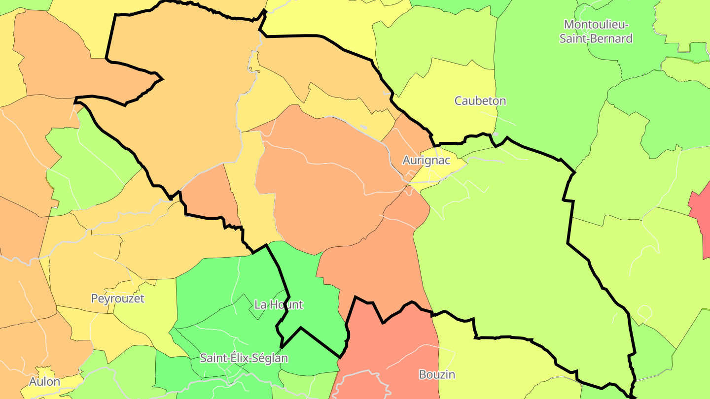 Carte des prix de l'immobilier Aurignac