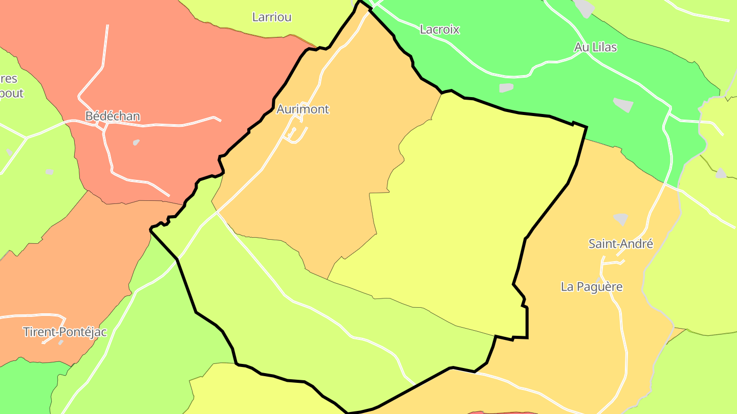 Carte des prix de l'immobilier Aurimont