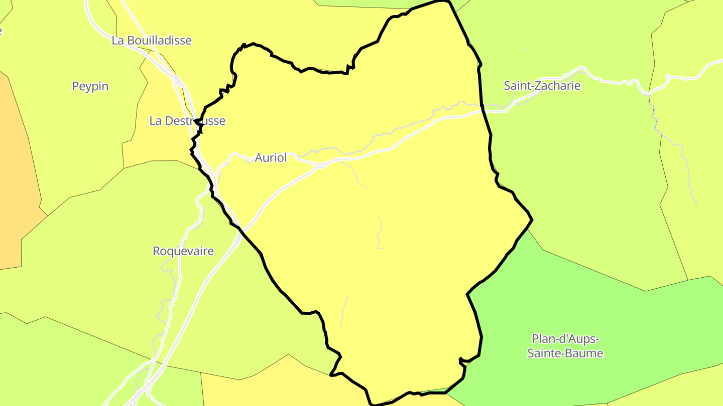 Carte des prix de l'immobilier Auriol