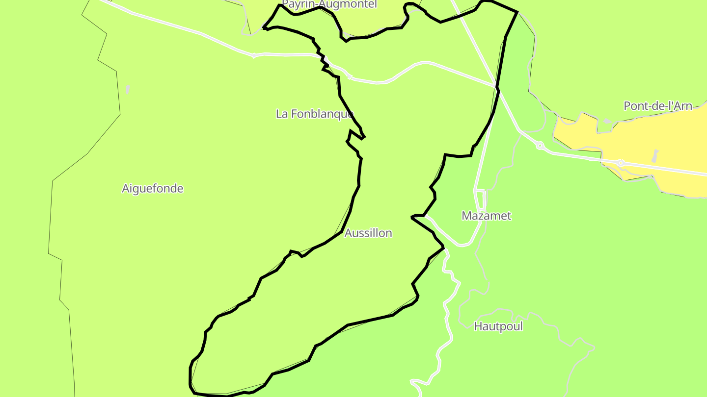 Carte des prix de l'immobilier Aussillon