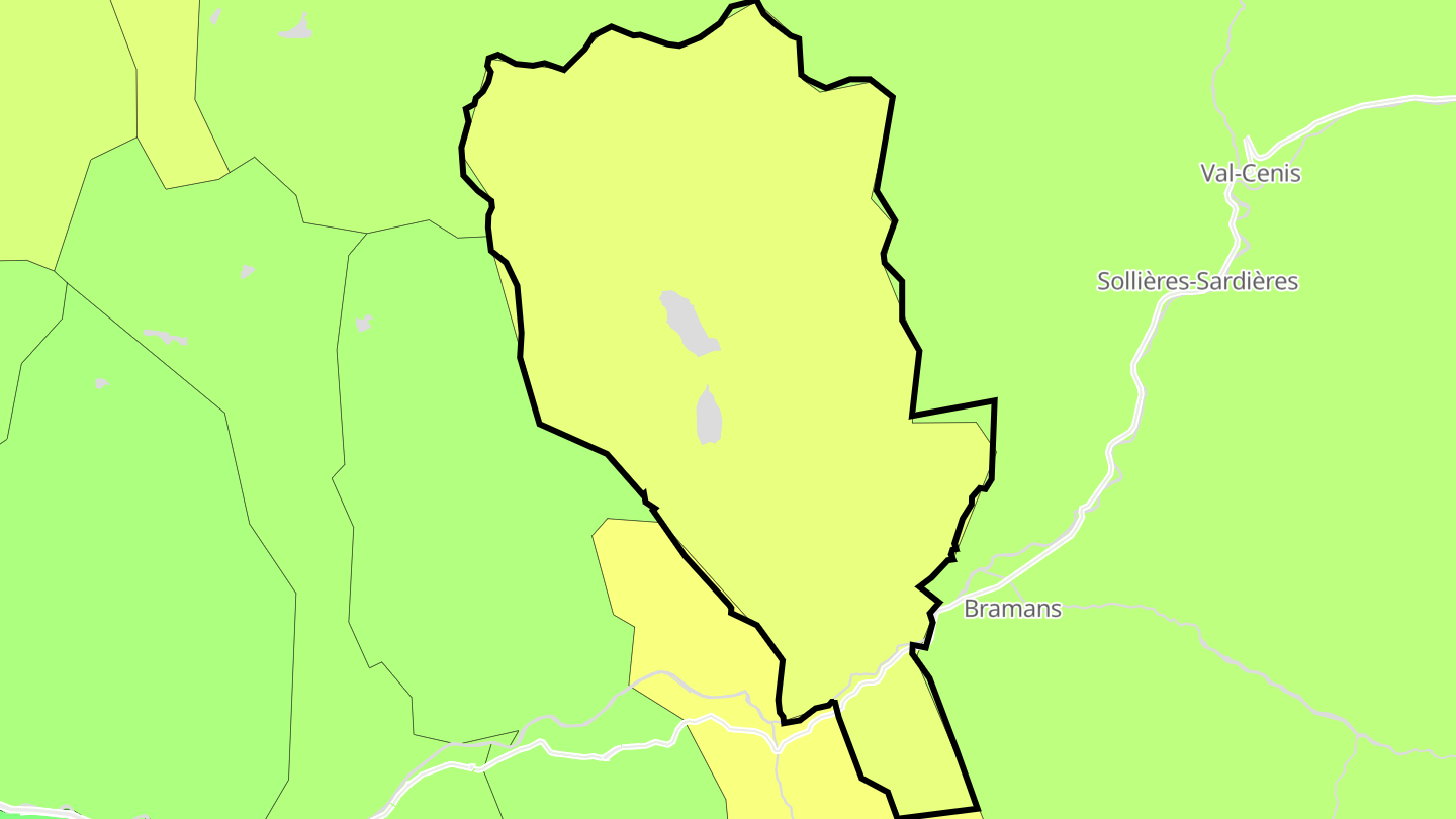Carte des prix de l'immobilier Aussois