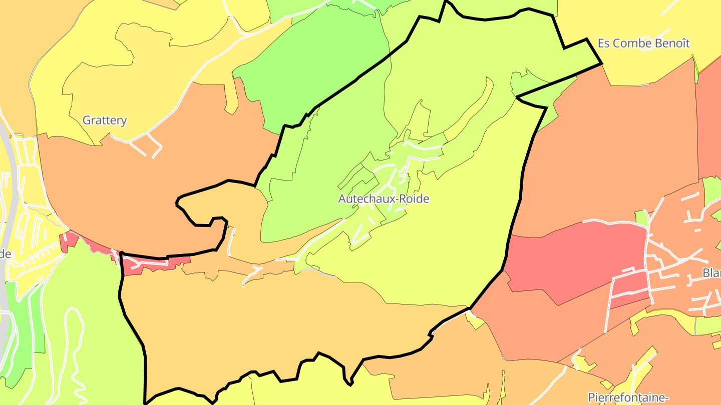 Carte des prix de l'immobilier Autechaux-Roide