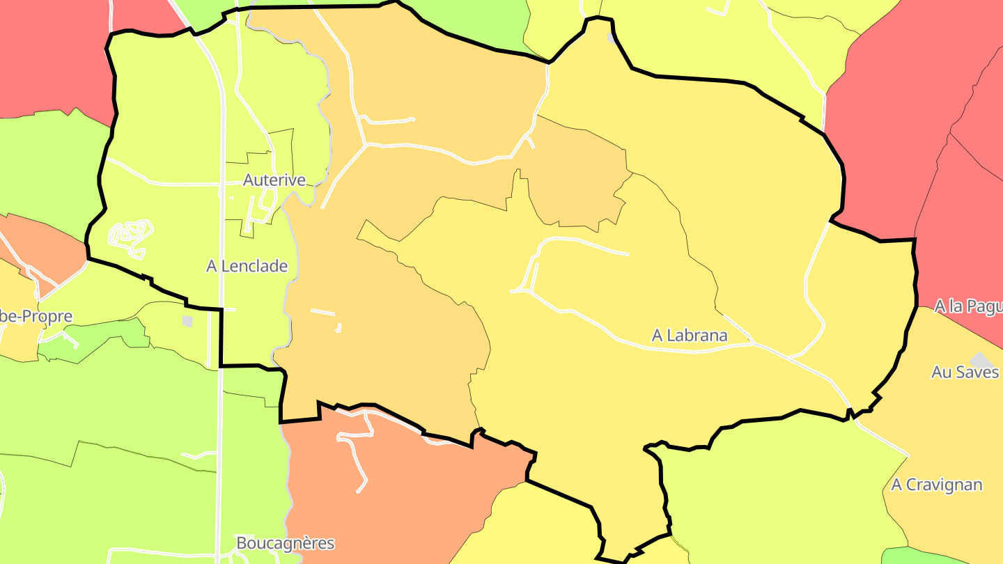 Carte des prix de l'immobilier Auterive