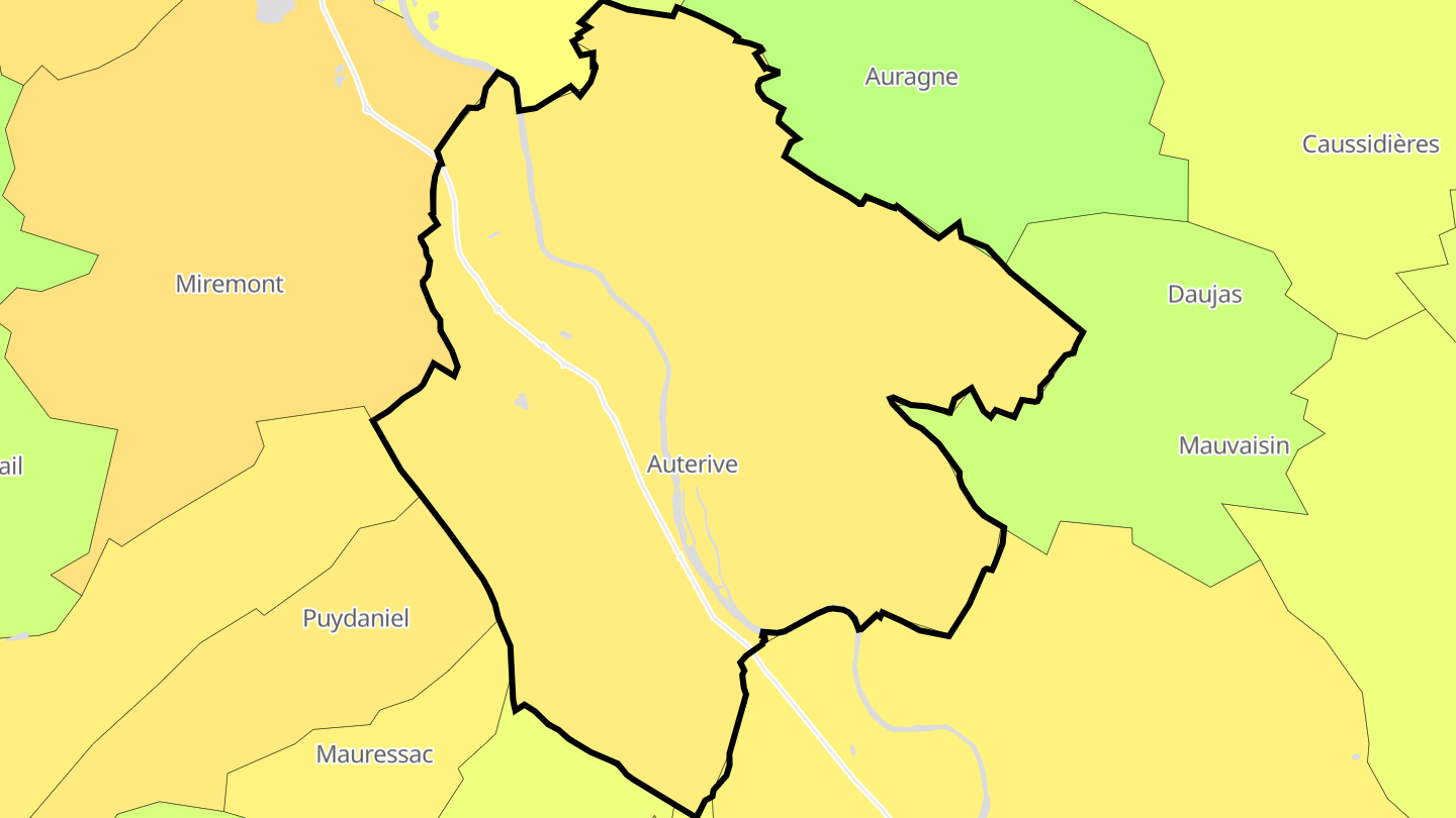 Carte des prix de l'immobilier Auterive